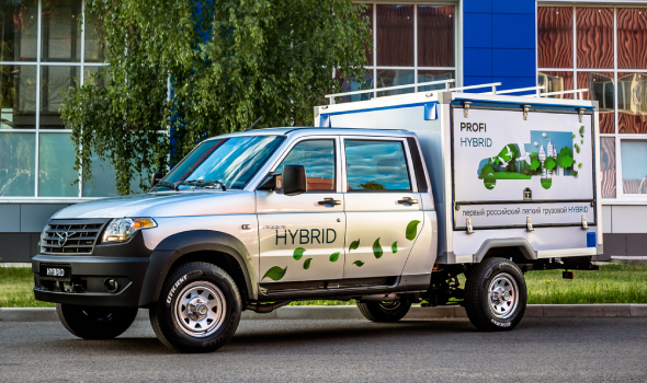 УАЗ представил прототип российского грузовика с гибридной силовой установкой