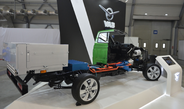 UAZ presented a development prototype of its new hybrid electric vehicle